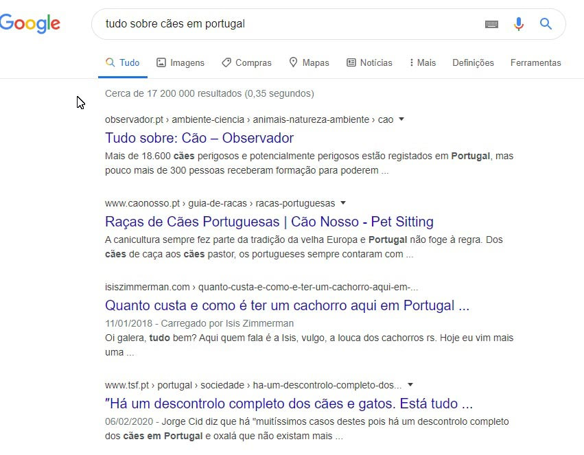 pesquisar palavra chave no google