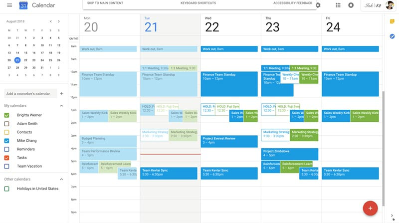 organizar as tarefas com o Google Calendar